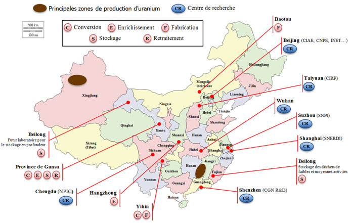 carte des centrales nucléaires chinoises en exploitation, en construction ainsi que les projets de centrales dont les démarches sont à un stade avancé, en août 2015 (ambassade de France à Pékin) carte des centrales nucléaires chinoises en exploitation, en construction ainsi que les projets de centrales dont les démarches sont à un stade avancé, en août 2015 (ambassade de France à Pékin)