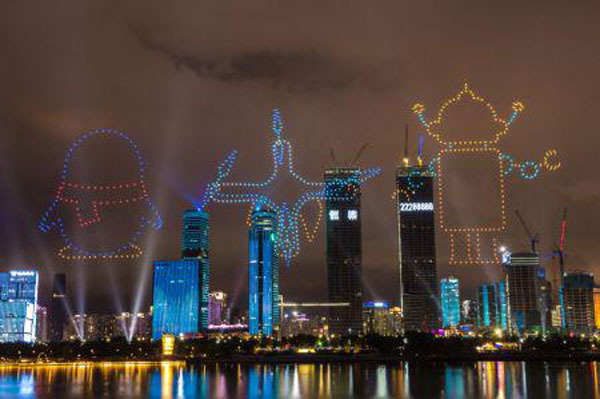 Spectacle de lumières à Shenzhen (chine.in)