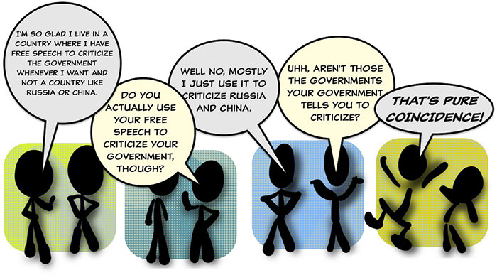 Ex https://caityjohnstone.medium.com/free-speech-doesnt-matter-if-propagandists-determine-what-people-say-4234448b14e7 Ex https://caityjohnstone.medium.com/free-speech-doesnt-matter-if-propagandists-determine-what-people-say-4234448b14e7