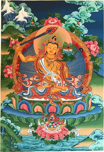 Le bodhisattva de la sagesse, Mañjuśrī