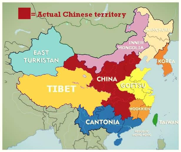 La Chine démembrée telle que l'anticipe un site web antichinois La Chine démembrée telle que l'anticipe un site web antichinois