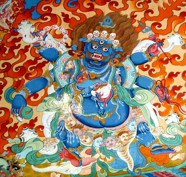 Mahakala, protecteur de l'école Kagyu et combattant les impies