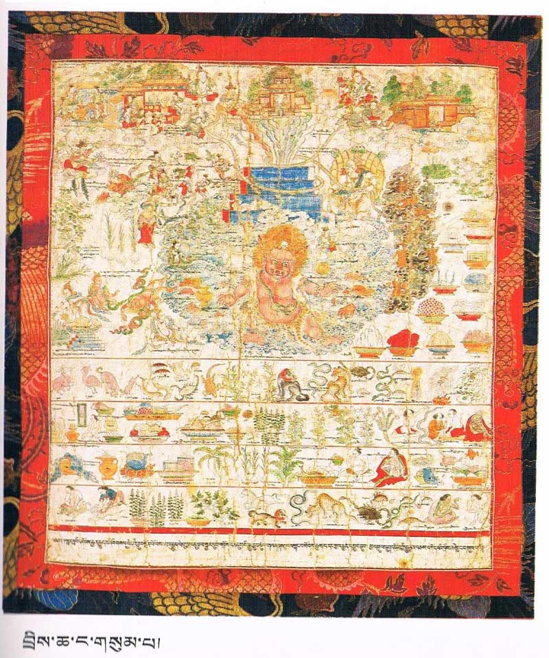 thangka montrant les poisons et leurs composés (du « Tibetan Medical Thangka of the four Medical Tantras ») thangka montrant les poisons et leurs composés (du « Tibetan Medical Thangka of the four Medical Tantras »)
